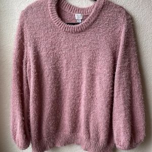 Women's Oversized Comfy Sweater w/ Balloon Sleeves